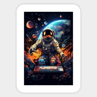 Astronaut playing in space Sticker